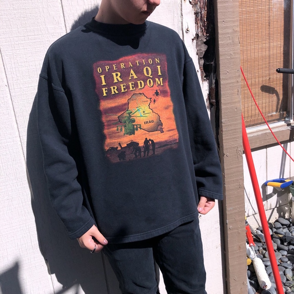 90s Operation Iraqi Freedom Crewneck